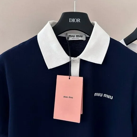 Miu Miu Women's Short-Sleeve Polo Shir - Picture 3 of 6